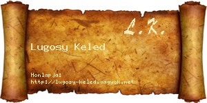 Lugosy Keled névjegykártya